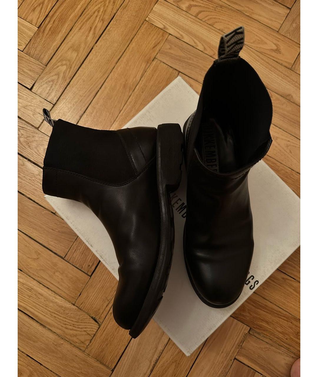 BIKKEMBERGS Черные кожаные высокие ботинки, фото 4