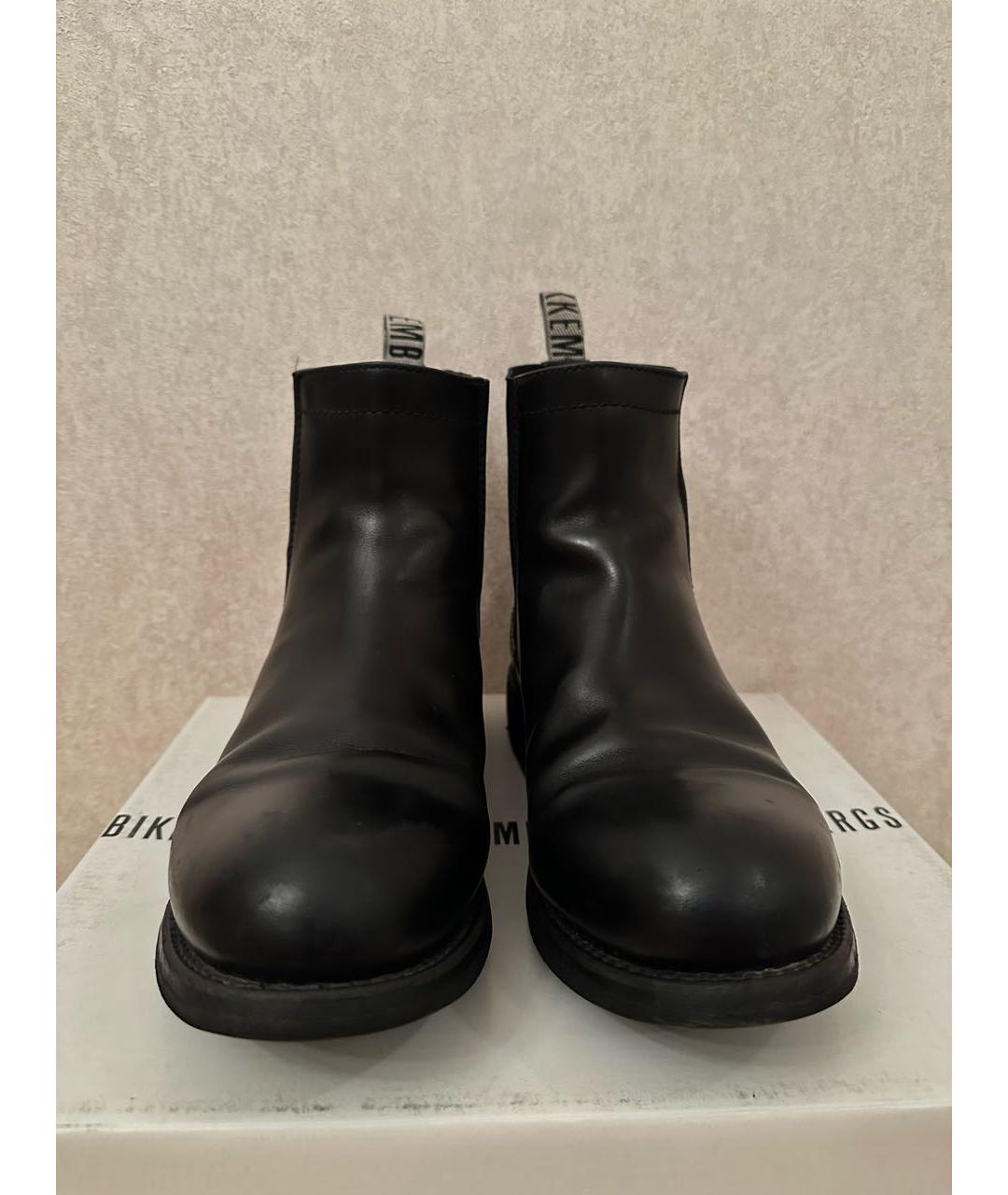BIKKEMBERGS Черные кожаные высокие ботинки, фото 2