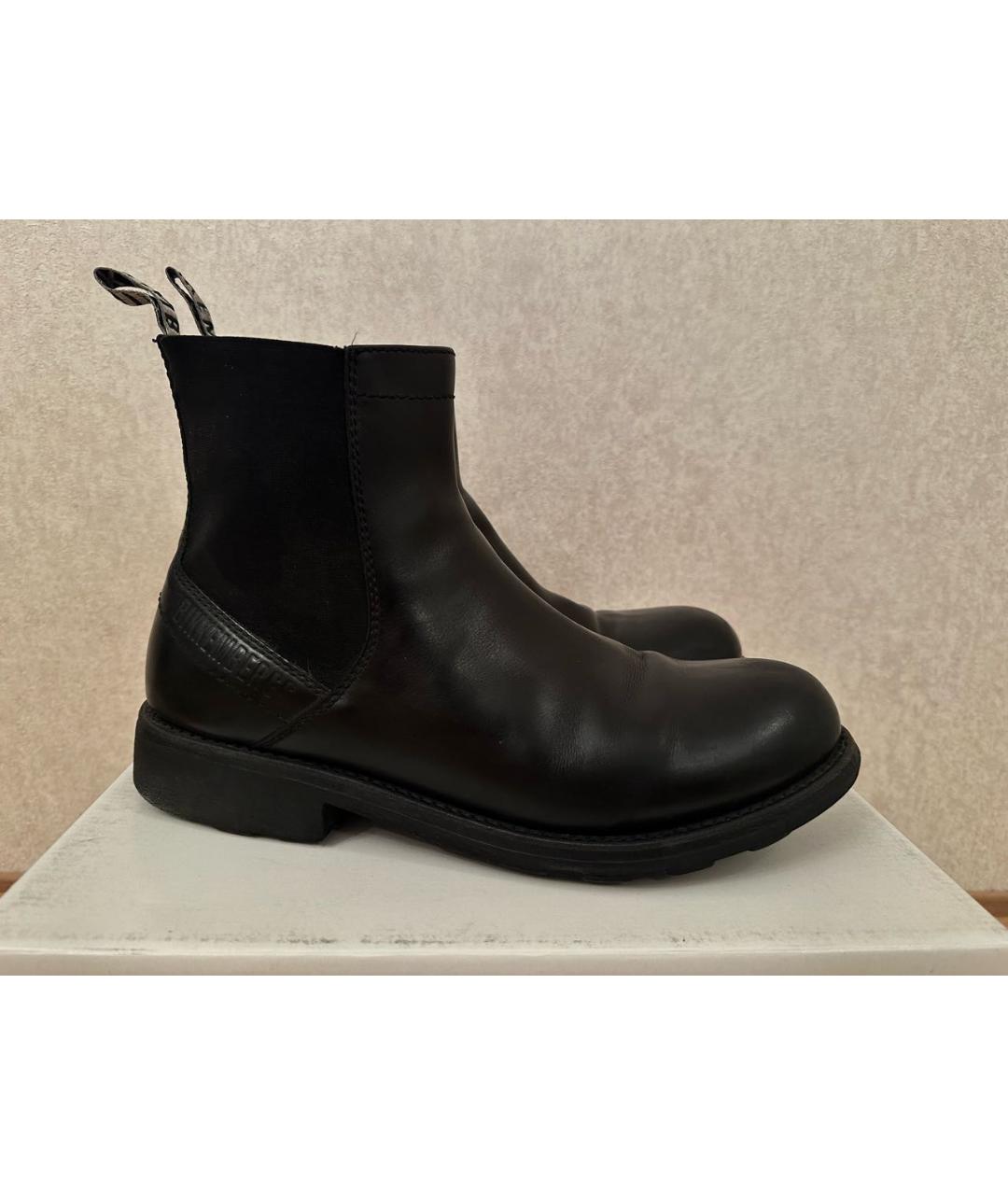 BIKKEMBERGS Черные кожаные высокие ботинки, фото 5