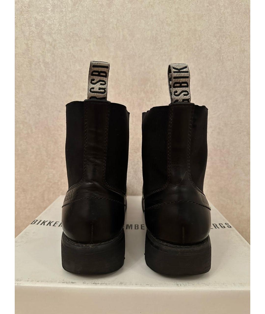 BIKKEMBERGS Черные кожаные высокие ботинки, фото 3