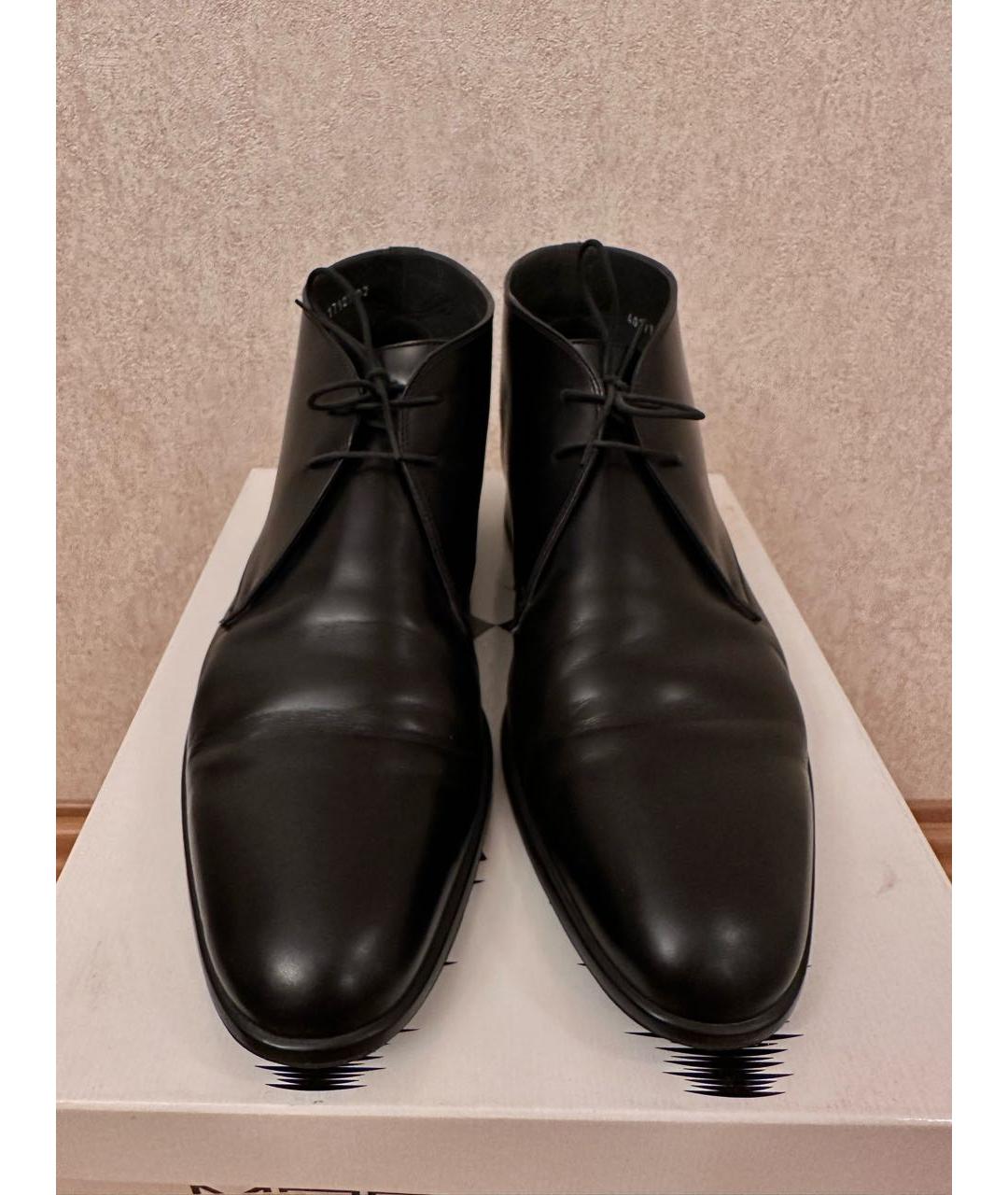 MORESCHI Черные кожаные высокие ботинки, фото 2