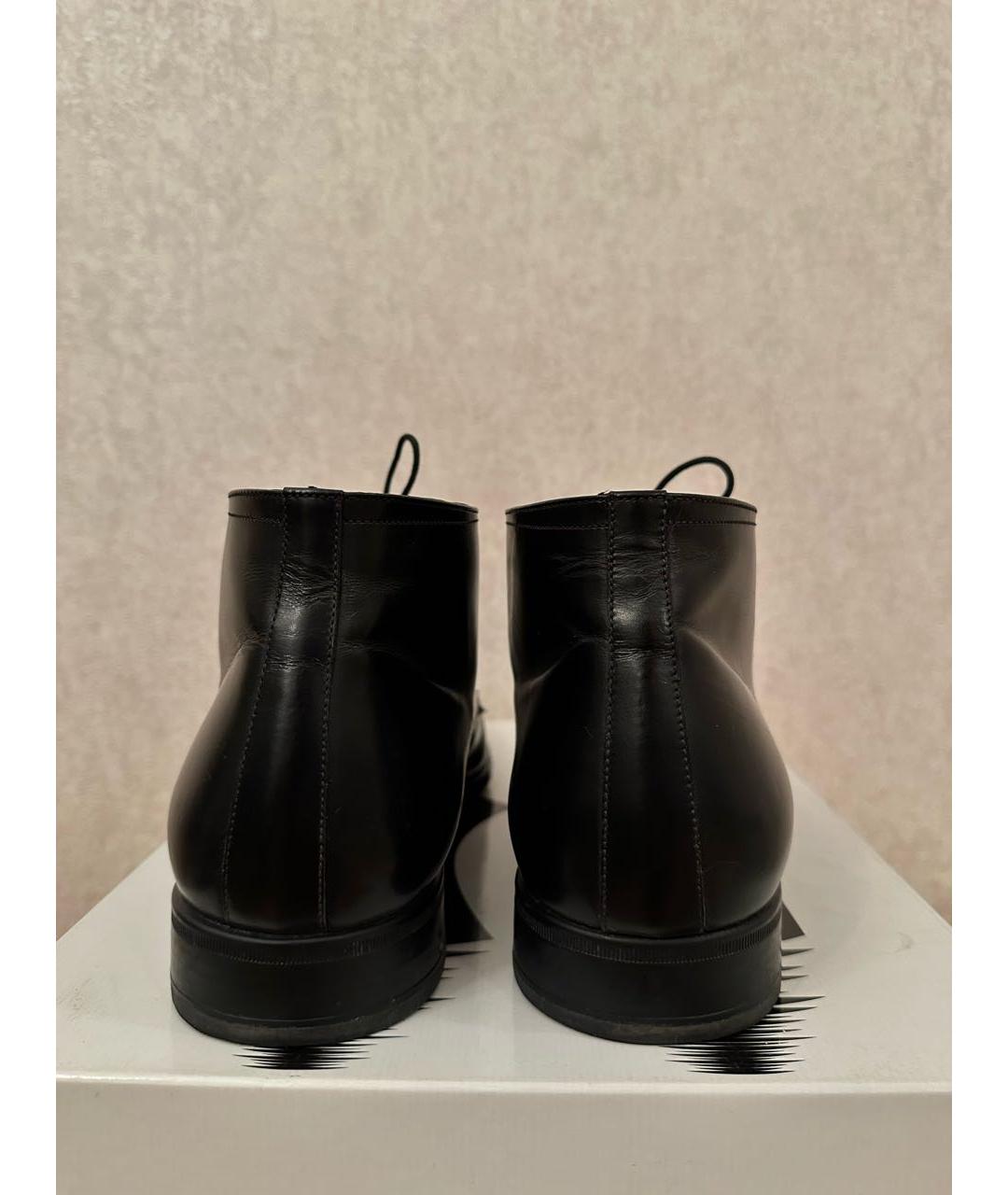 MORESCHI Черные кожаные высокие ботинки, фото 3