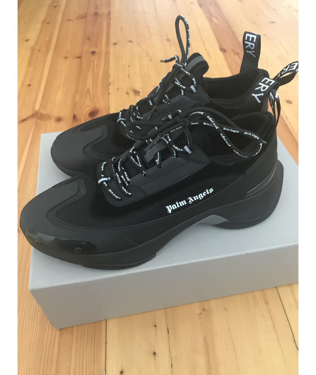 PALM ANGELS Черные синтетические низкие кроссовки / кеды, фото 6
