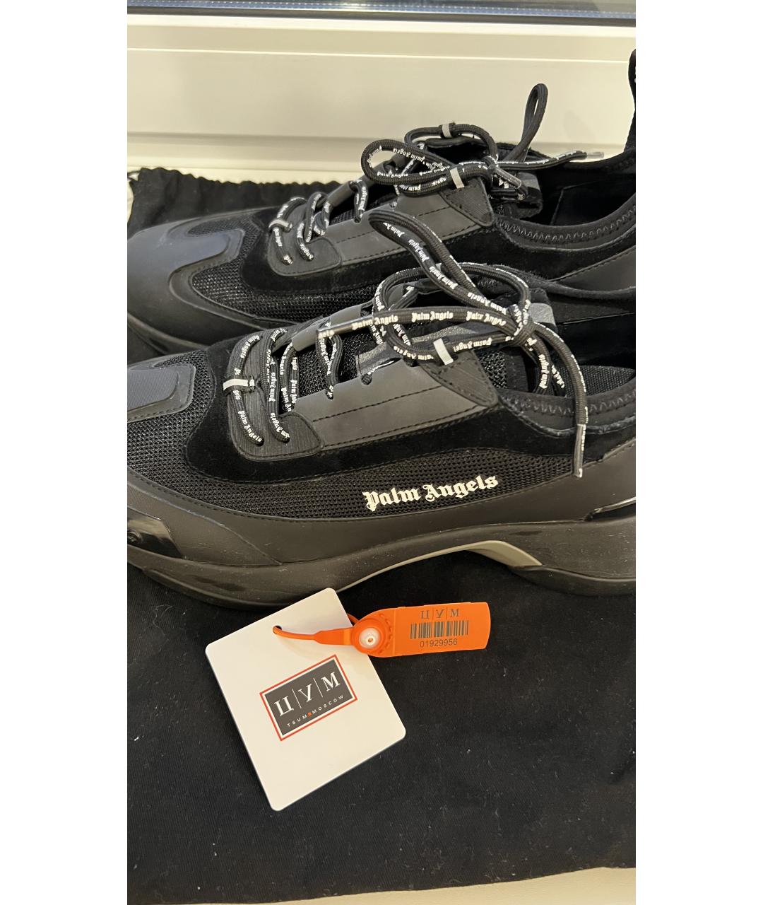 PALM ANGELS Черные синтетические низкие кроссовки / кеды, фото 7