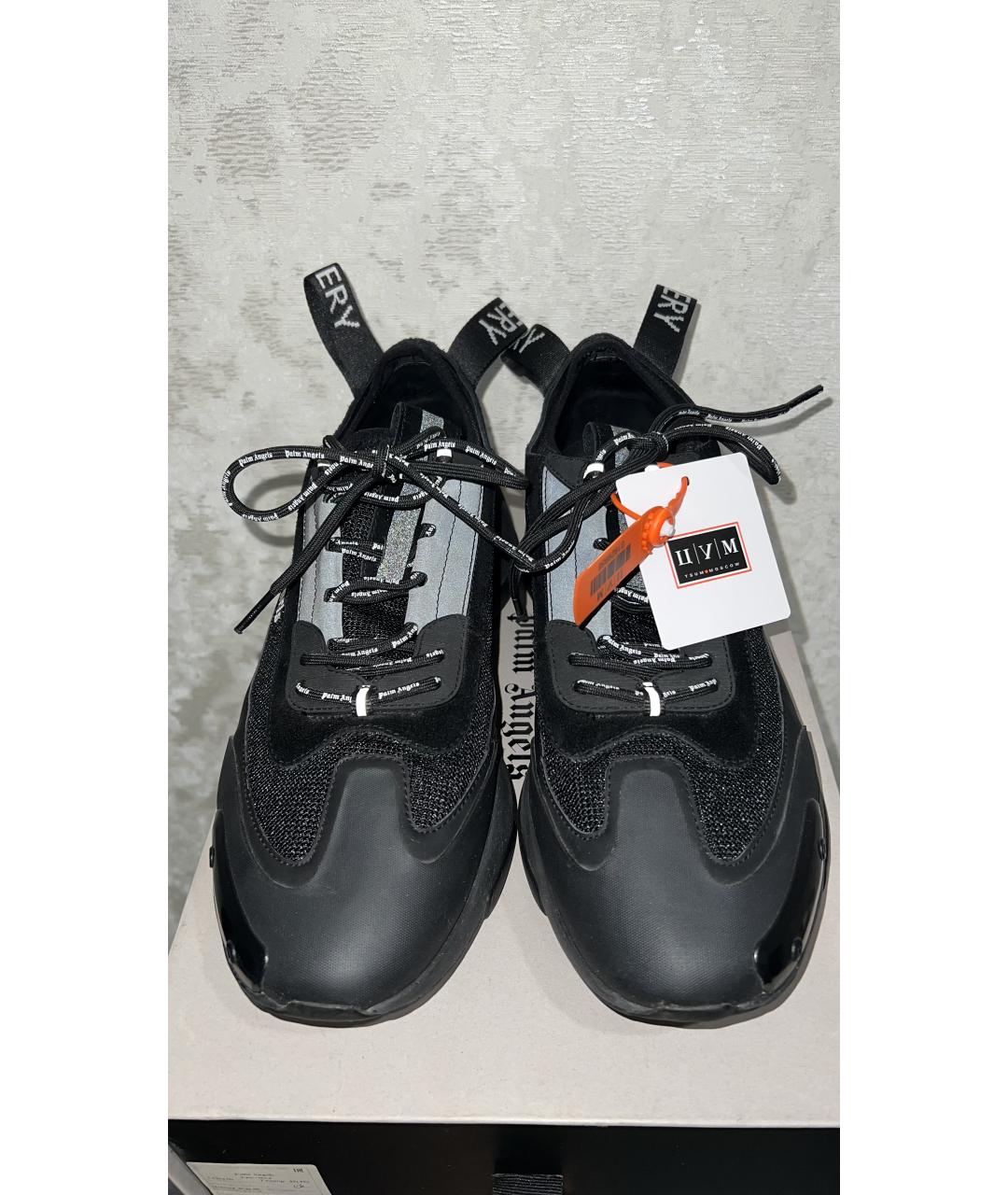 PALM ANGELS Черные синтетические низкие кроссовки / кеды, фото 2