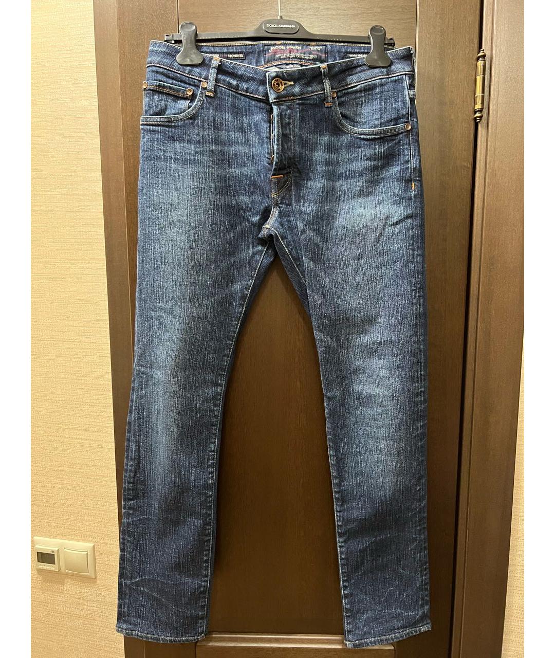 JACOB COHEN Темно-синие хлопко-эластановые джинсы скинни, фото 6