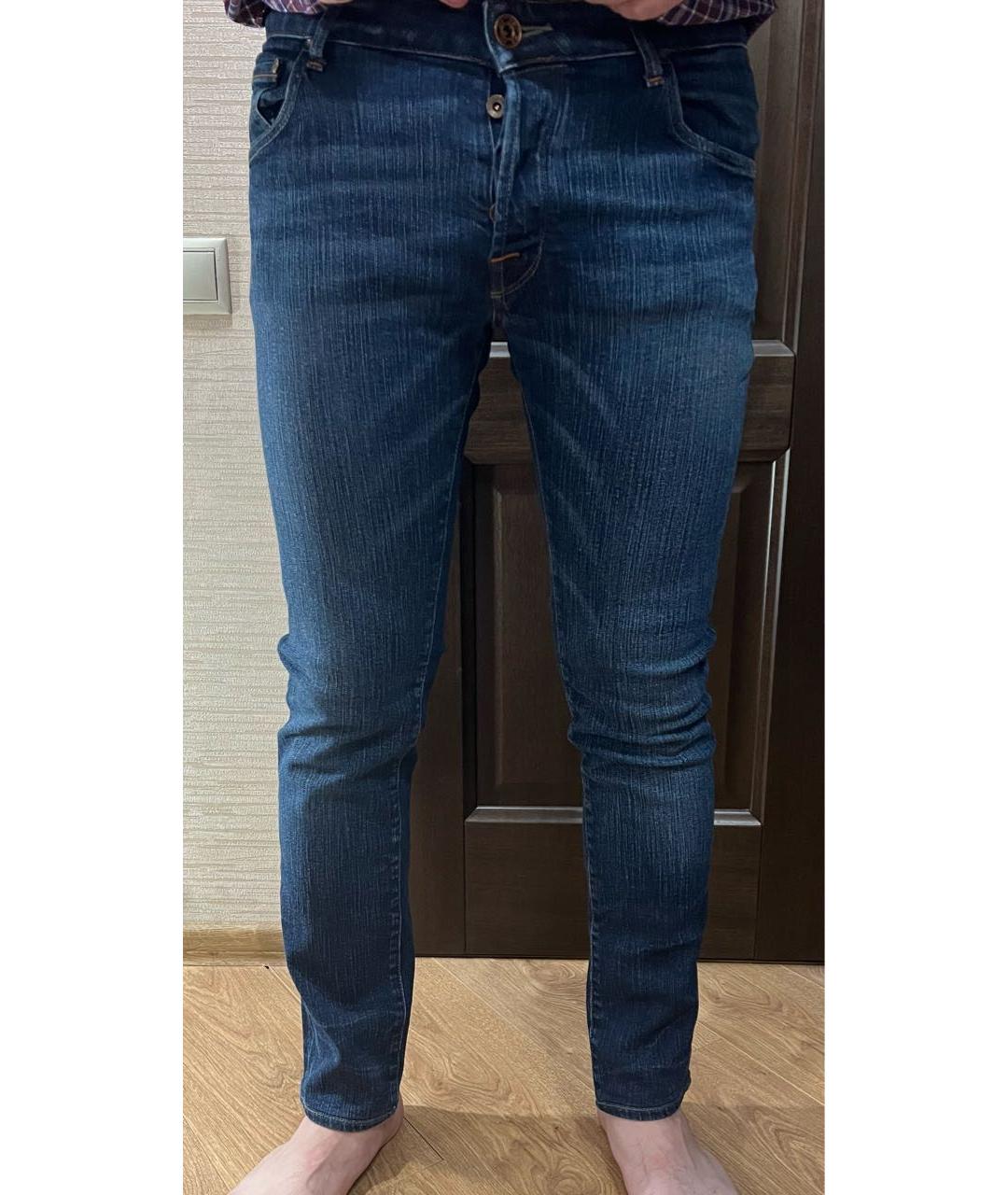 JACOB COHEN Темно-синие хлопко-эластановые джинсы скинни, фото 7