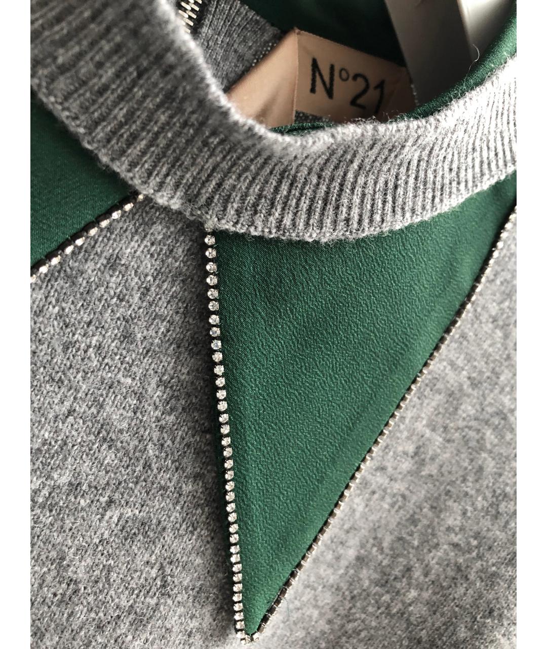 №21 Серый шерстяной джемпер / свитер, фото 5