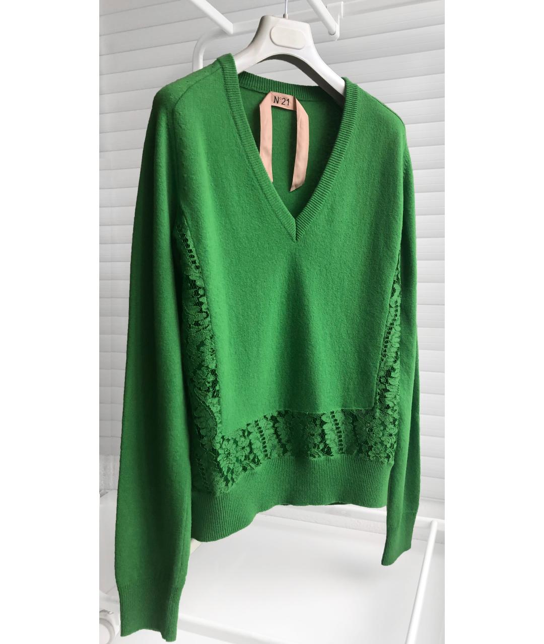 №21 Зеленый шерстяной джемпер / свитер, фото 2