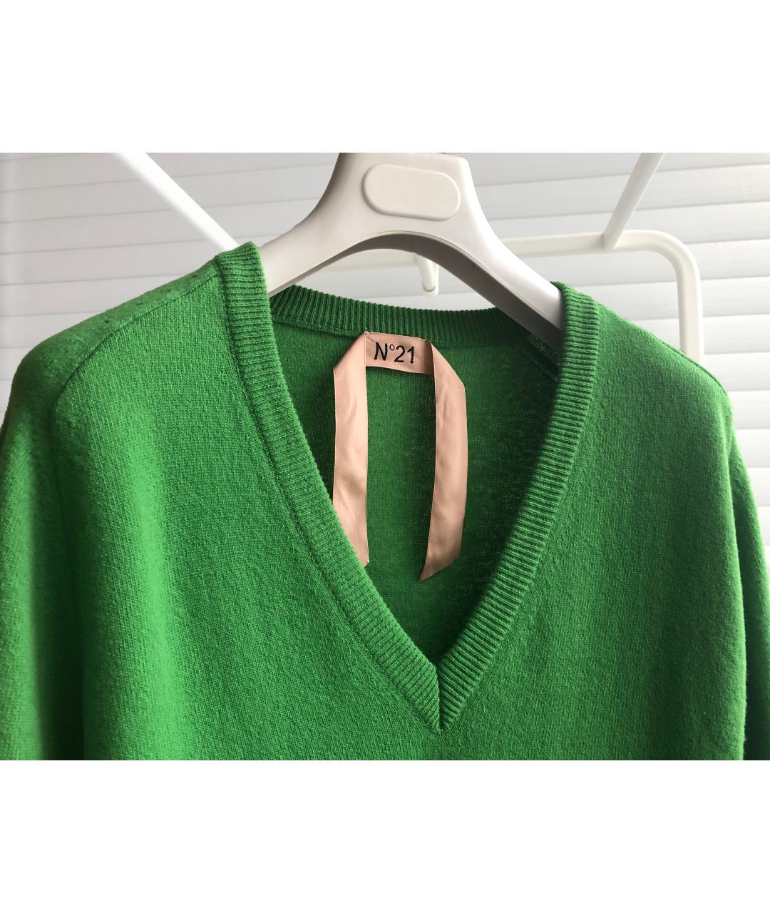 №21 Зеленый шерстяной джемпер / свитер, фото 4