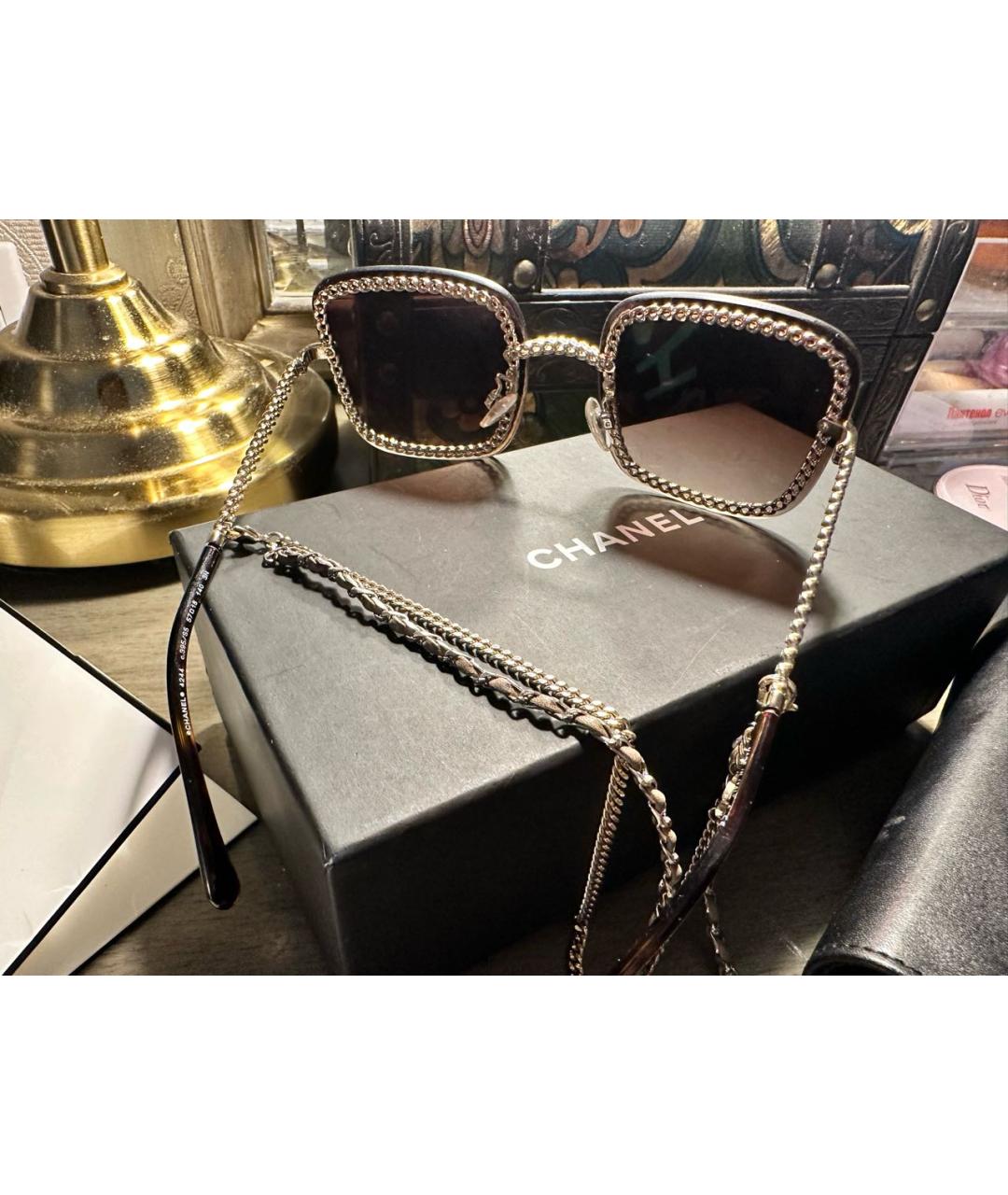 CHANEL Коричневые солнцезащитные очки, фото 2