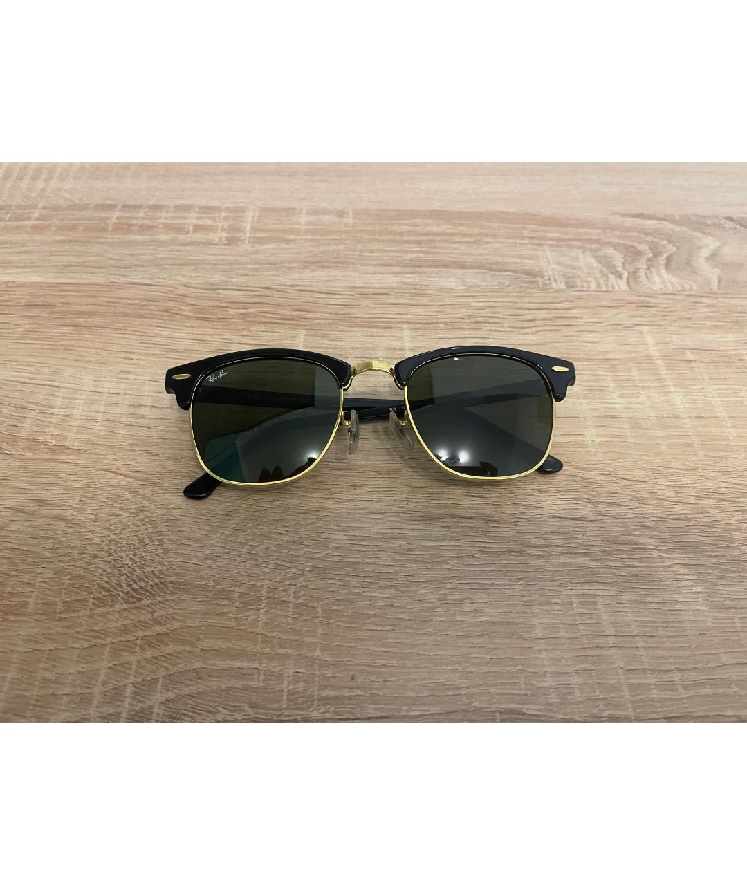 RAY BAN Черные металлические солнцезащитные очки, фото 9