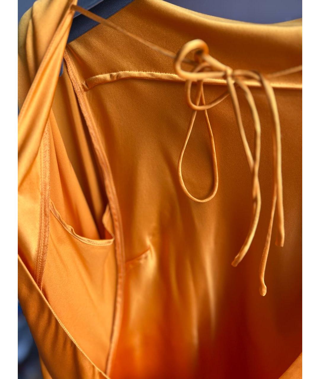 CULT GAIA Золотое шелковое вечернее платье, фото 6