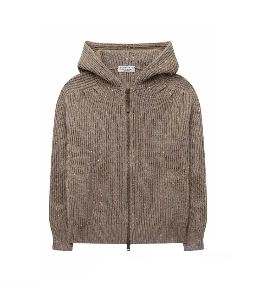 BRUNELLO CUCINELLI Бежевый жакет / жилет, фото 9