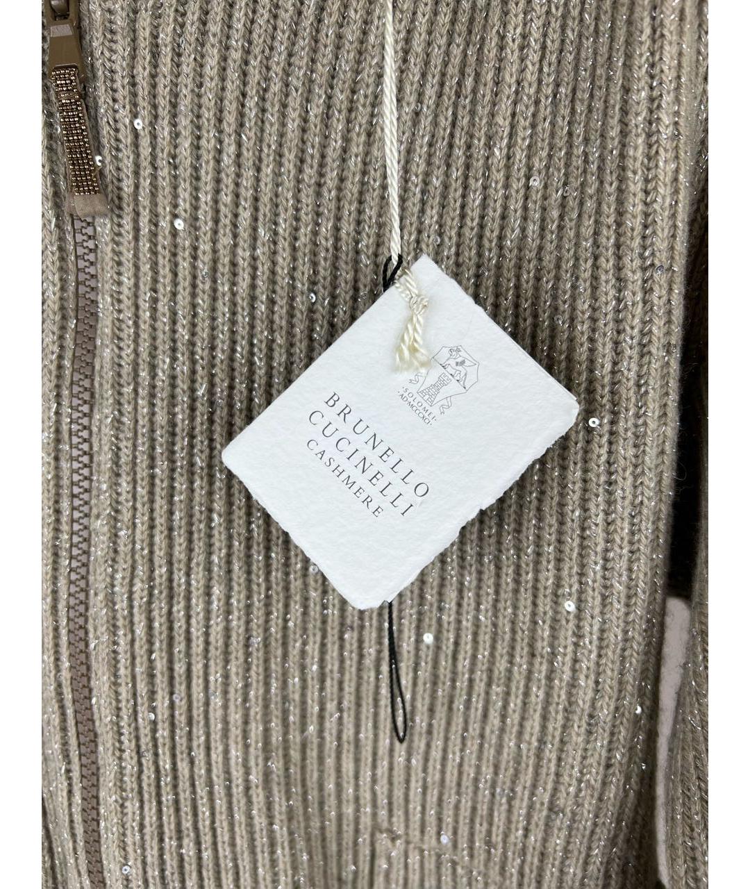 BRUNELLO CUCINELLI Бежевый жакет / жилет, фото 4
