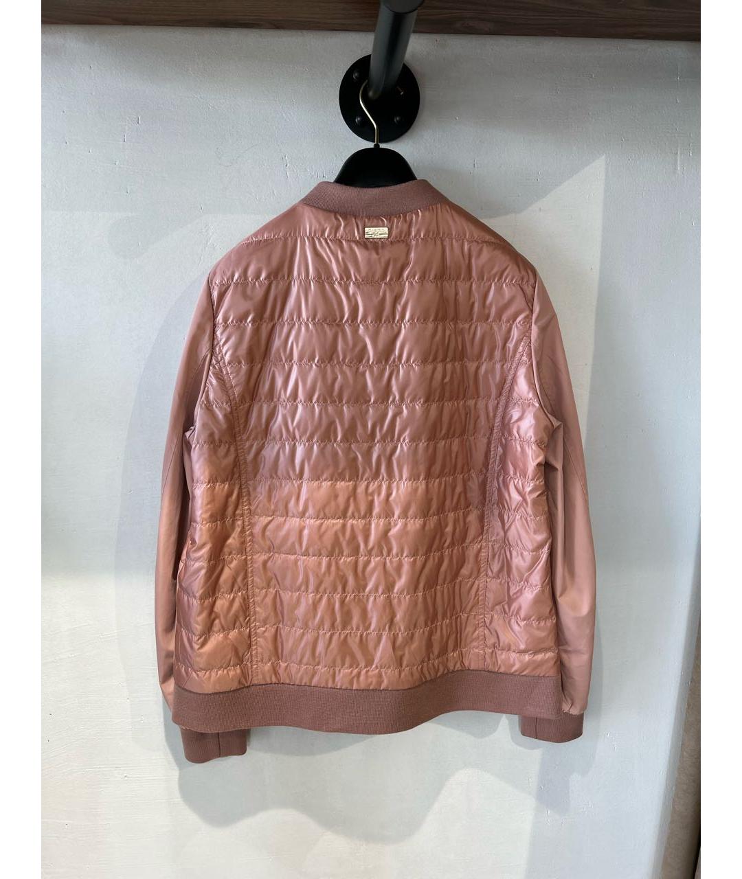 DIEGO M Розовая полиэстеровая куртка, фото 3
