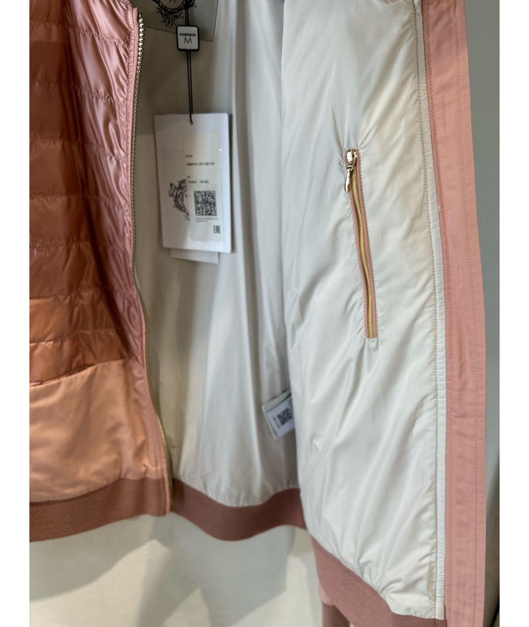 DIEGO M Розовая полиэстеровая куртка, фото 5