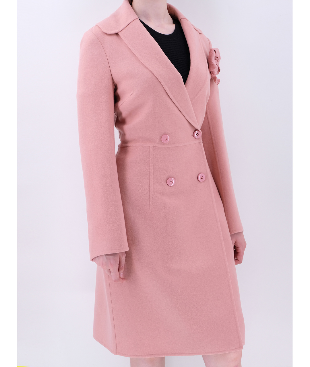 ERMANNO SCERVINO Розовое шерстяное пальто, фото 2