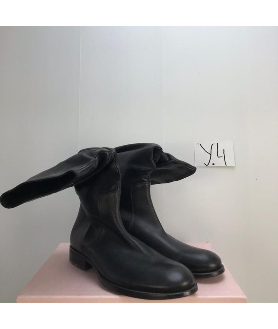 EMPORIO ARMANI Черные кожаные высокие ботинки, фото 4