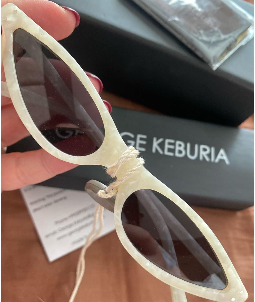 GEORGE KEBURIA Белые солнцезащитные очки, фото 5