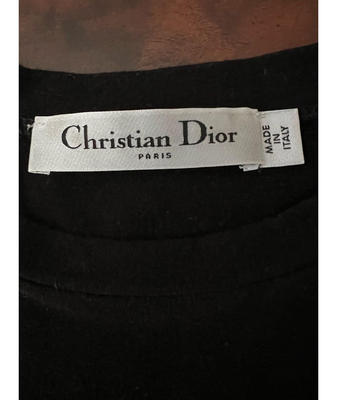 CHRISTIAN DIOR PRE-OWNED Черная хлопковая футболка, фото 5
