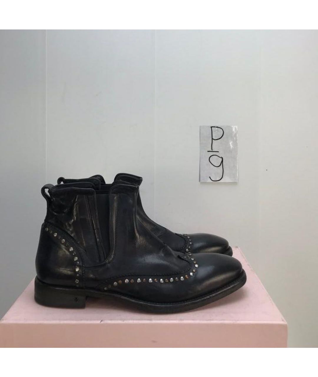 JOHN VARVATOS Черные кожаные высокие ботинки, фото 6
