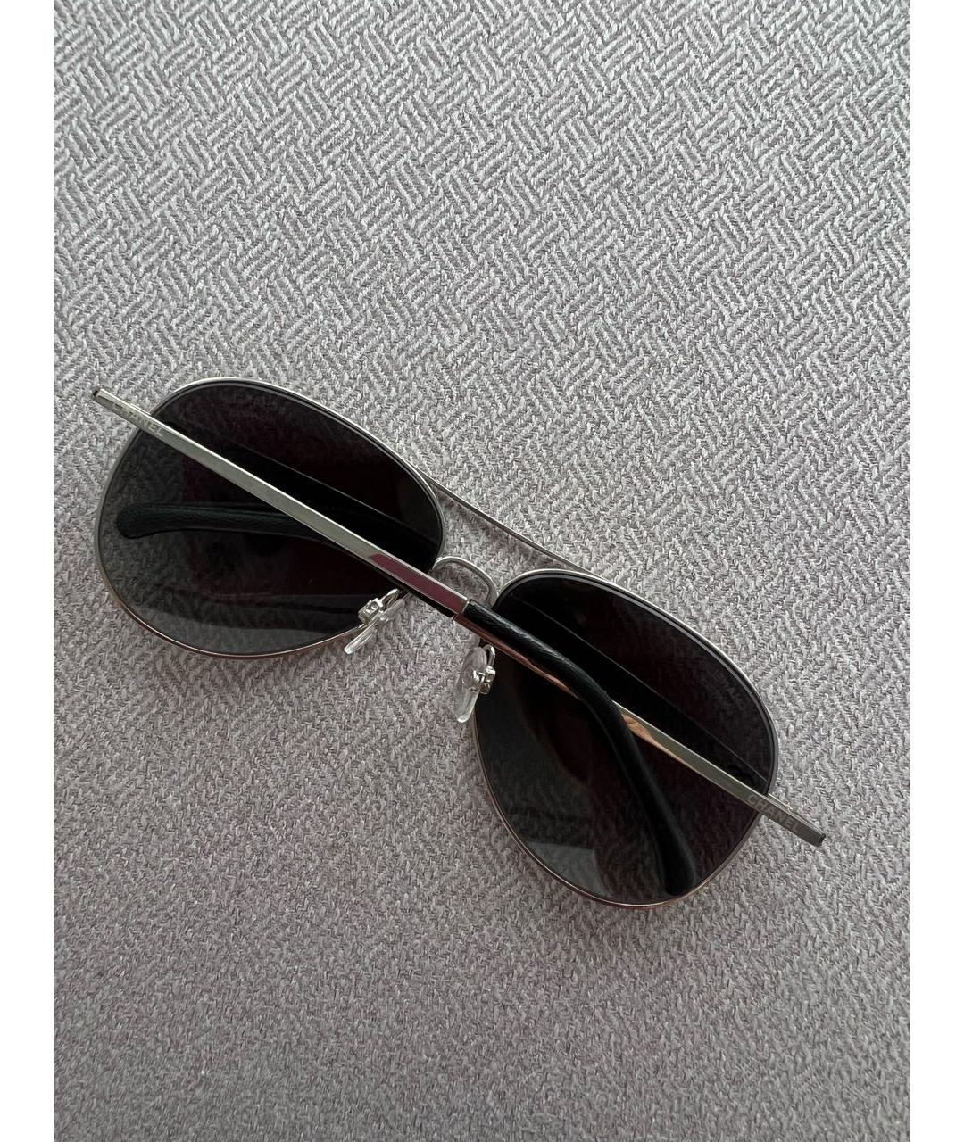 CHANEL PRE-OWNED Антрацитовые металлические солнцезащитные очки, фото 2