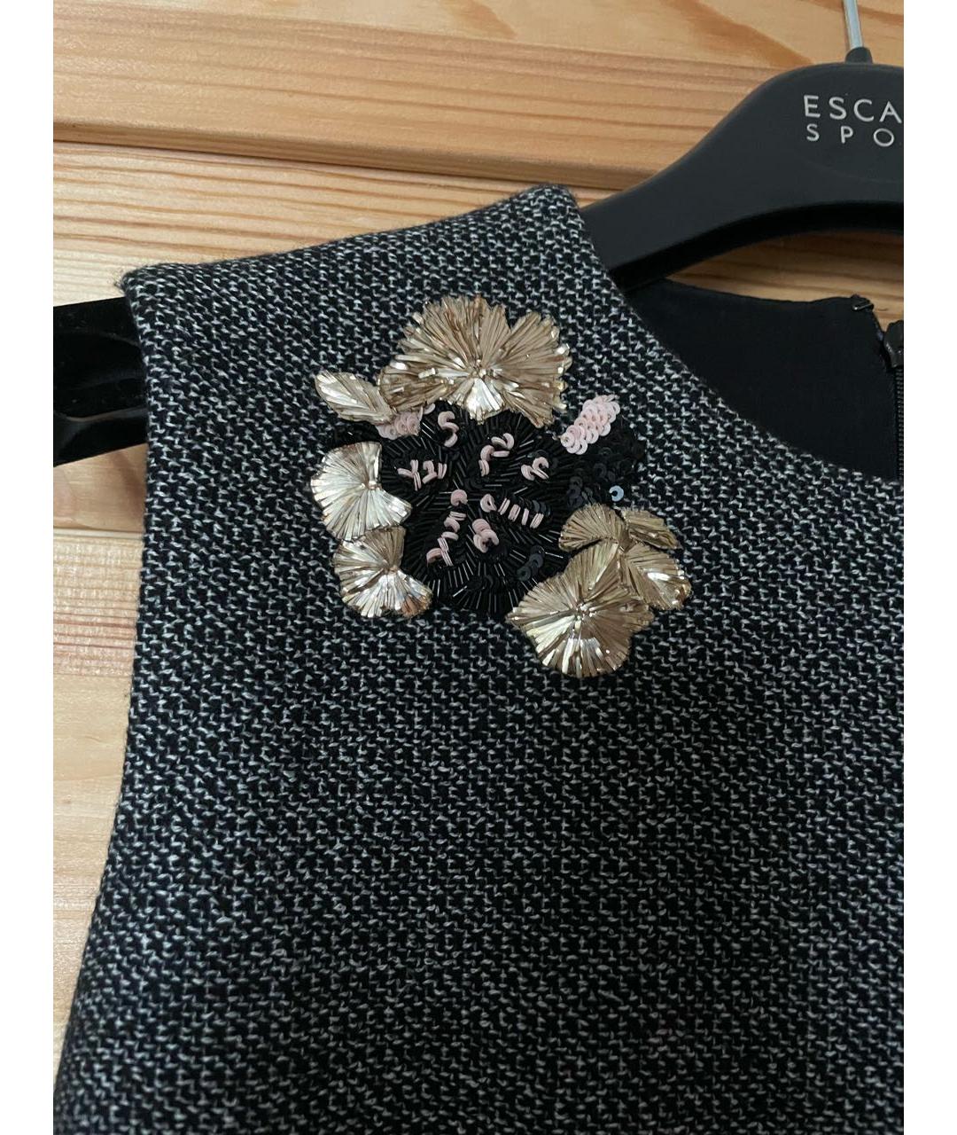 CHRISTIAN DIOR Антрацитовое кашемировое платье, фото 5