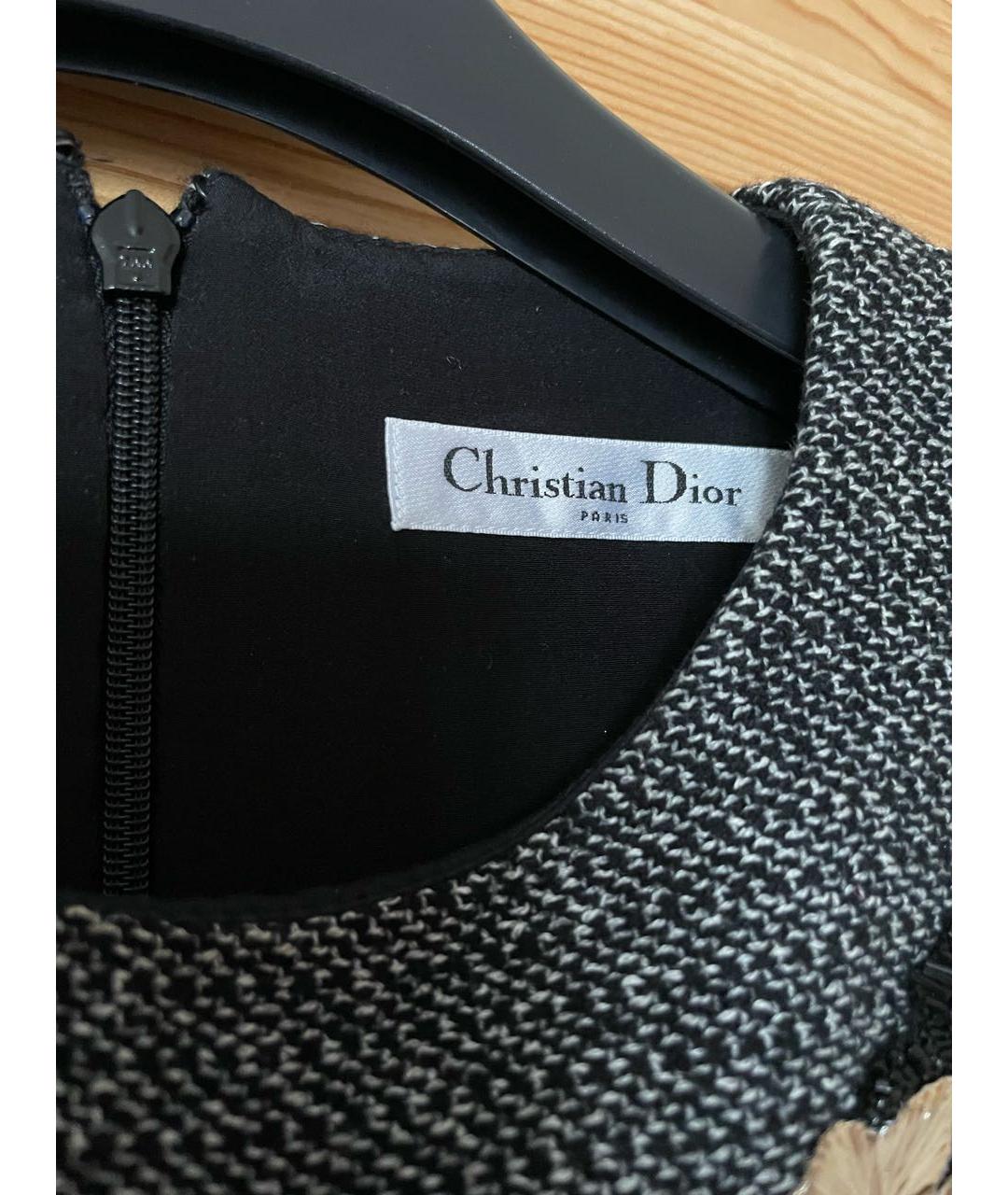 CHRISTIAN DIOR Антрацитовое кашемировое платье, фото 6
