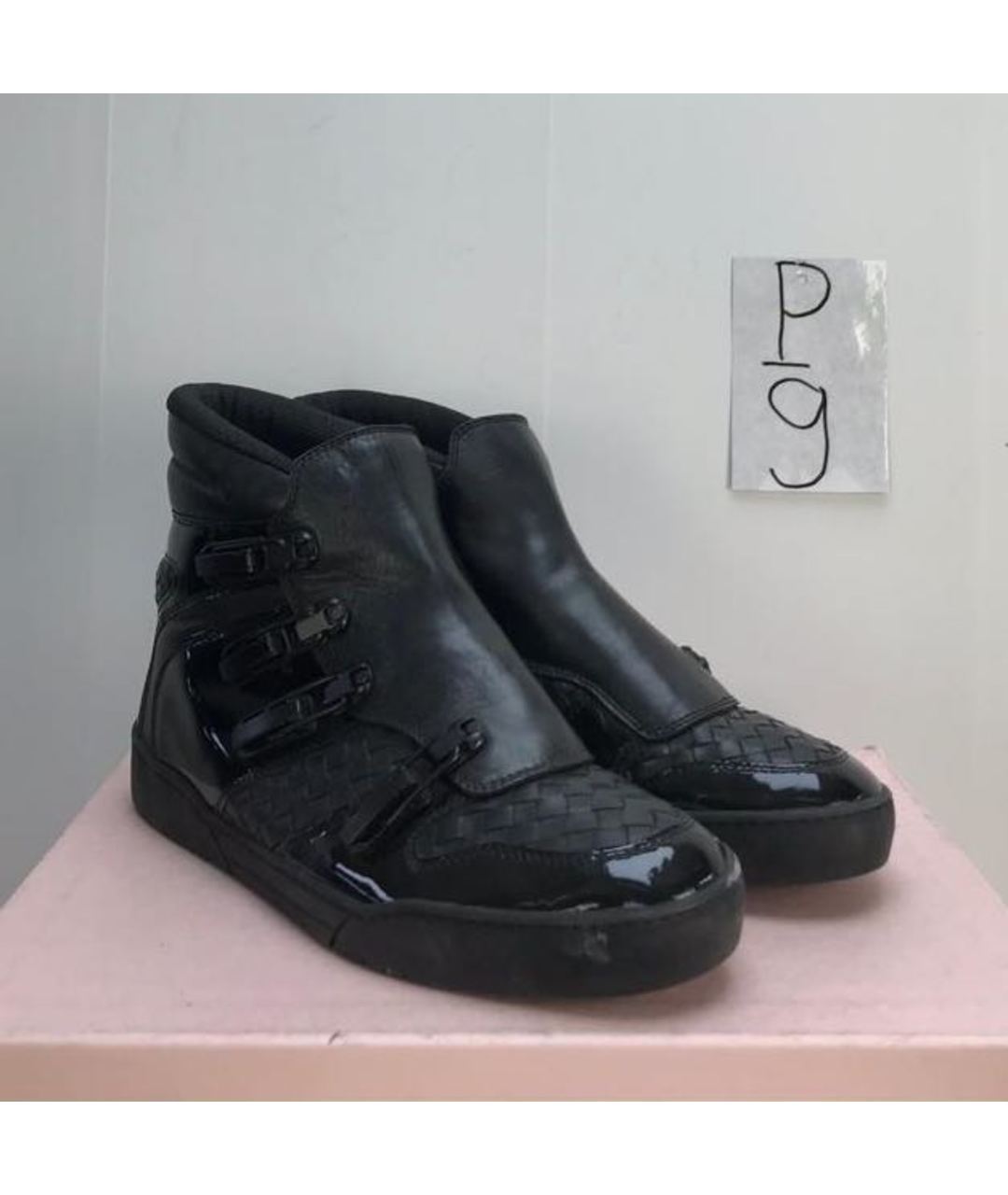 BOTTEGA VENETA Черные кожаные высокие ботинки, фото 4