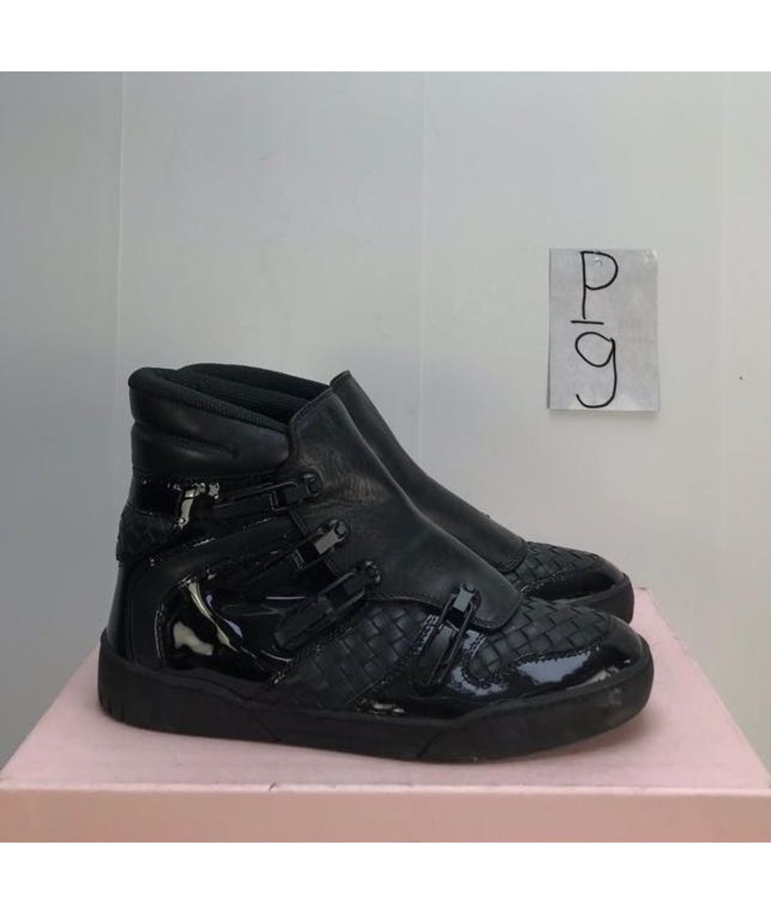 BOTTEGA VENETA Черные кожаные высокие ботинки, фото 6