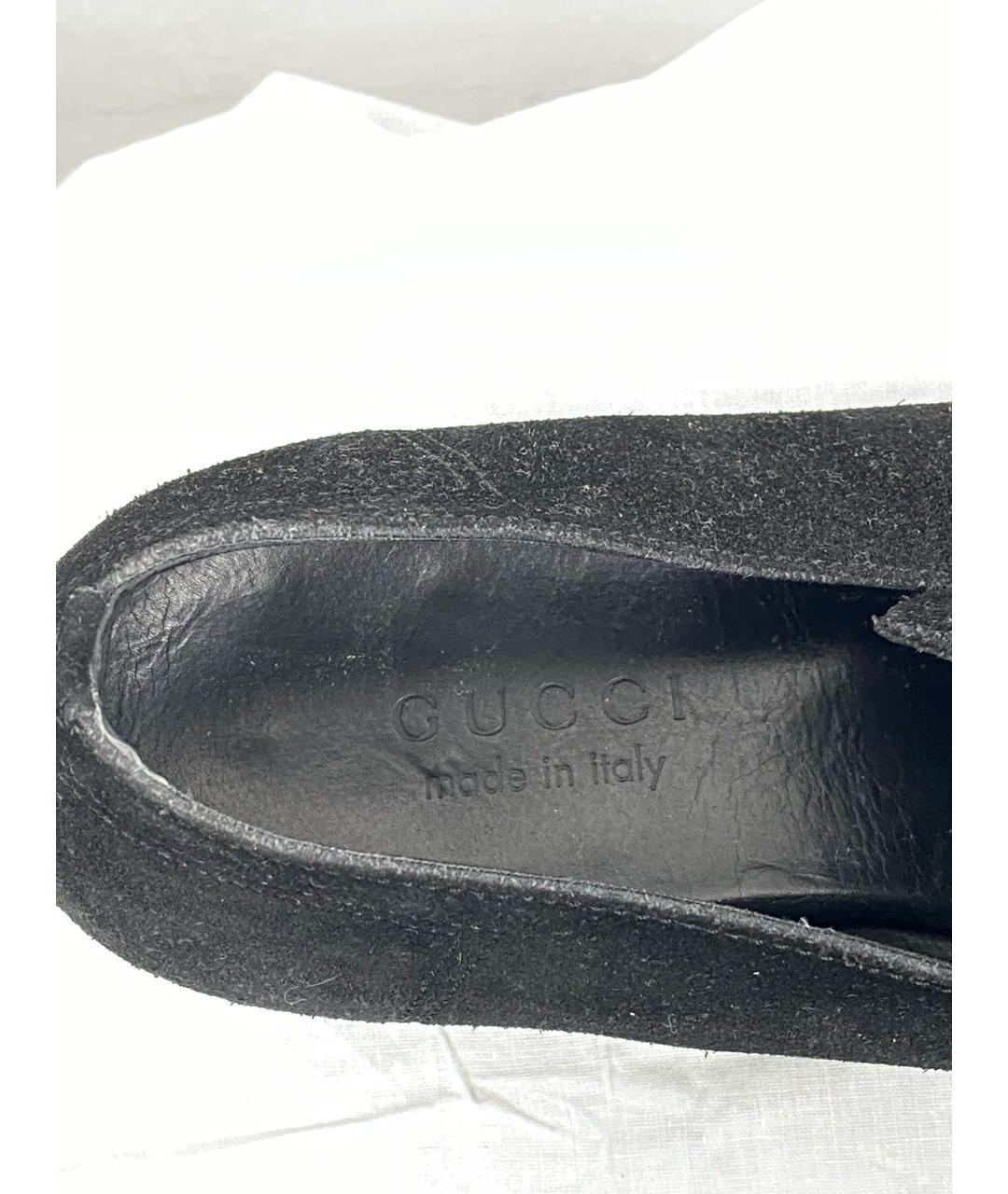 GUCCI Черные замшевые туфли, фото 2