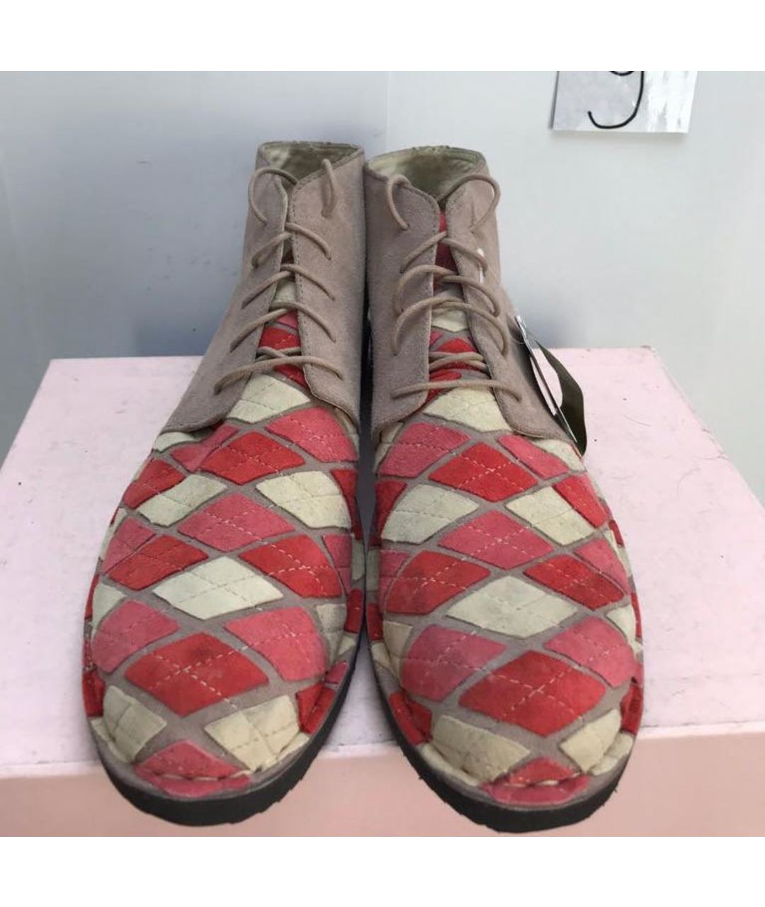 YOHJI YAMAMOTO Бежевые замшевые высокие ботинки, фото 3