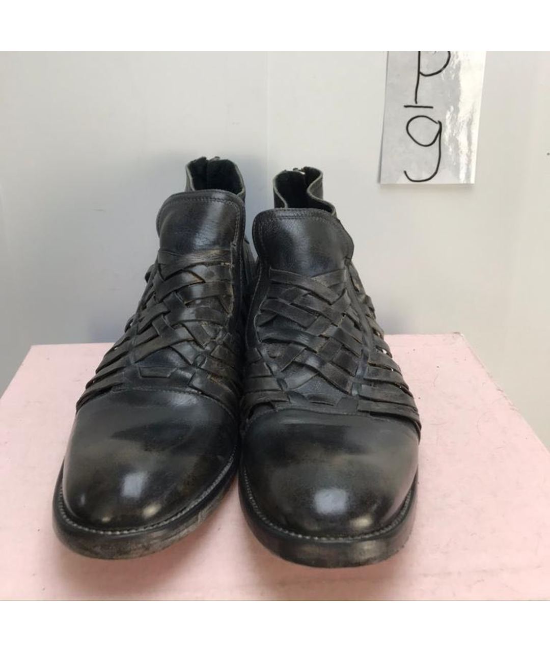 JOHN VARVATOS Черные кожаные высокие ботинки, фото 3
