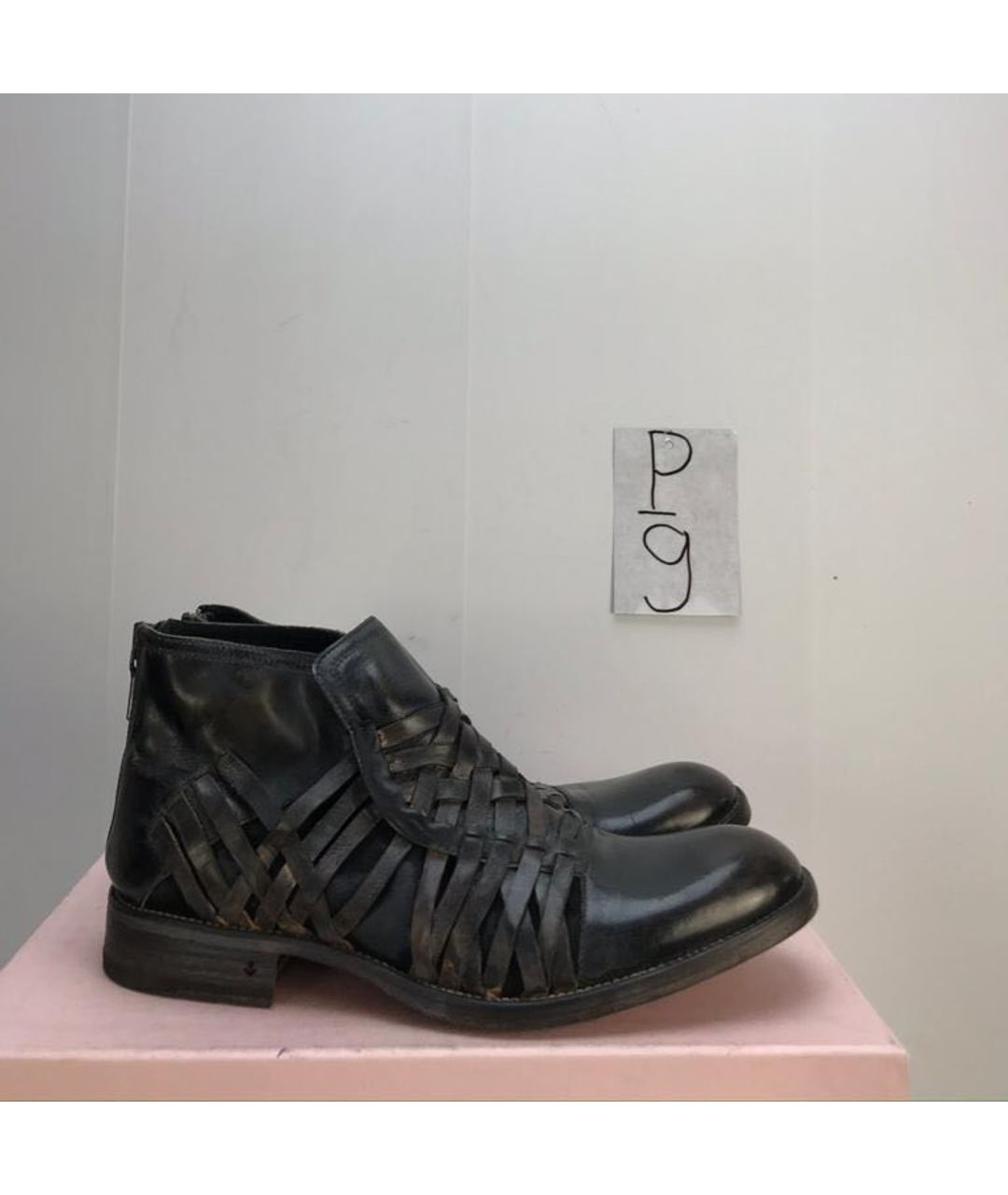 JOHN VARVATOS Черные кожаные высокие ботинки, фото 7