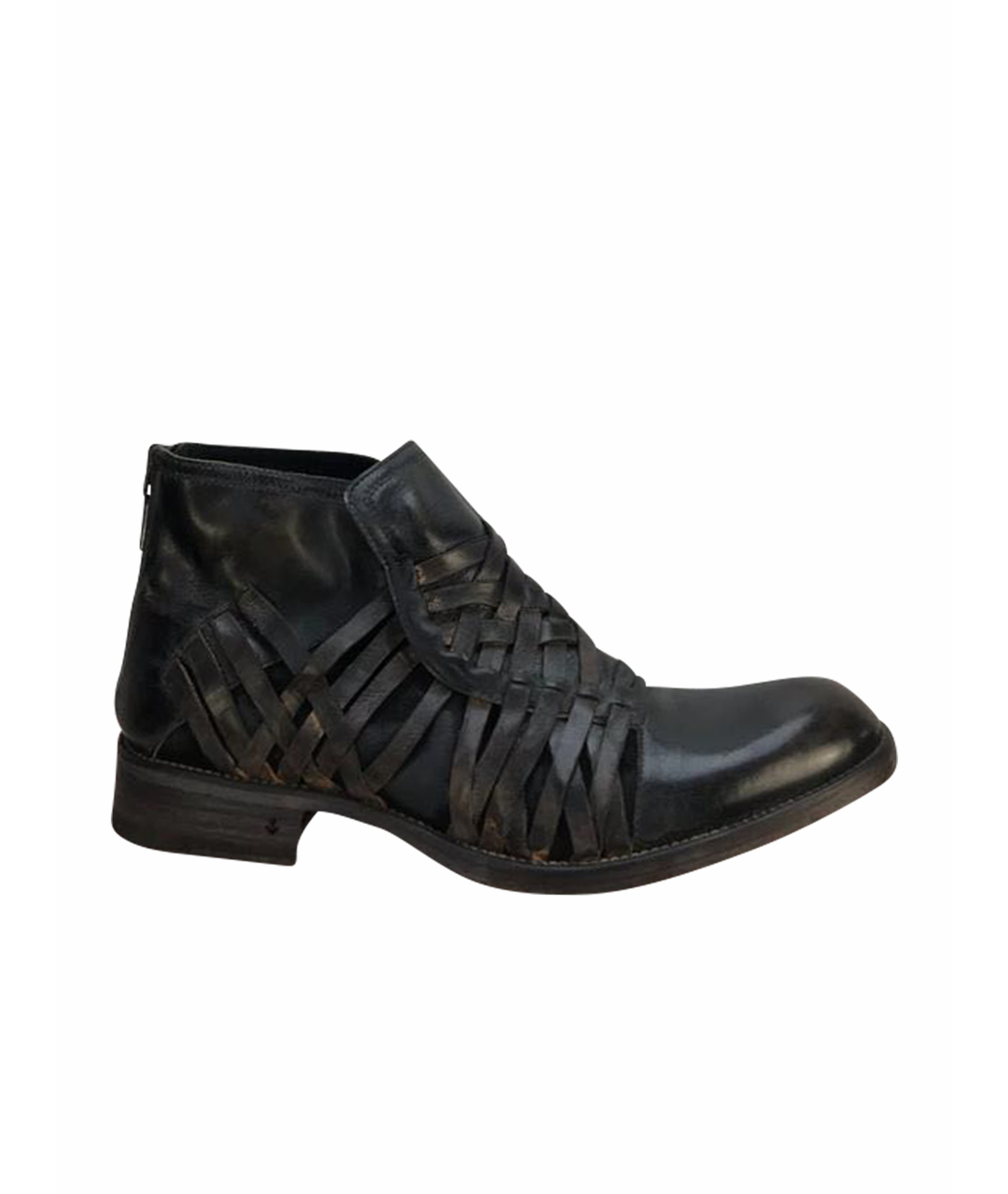 JOHN VARVATOS Черные кожаные высокие ботинки, фото 1