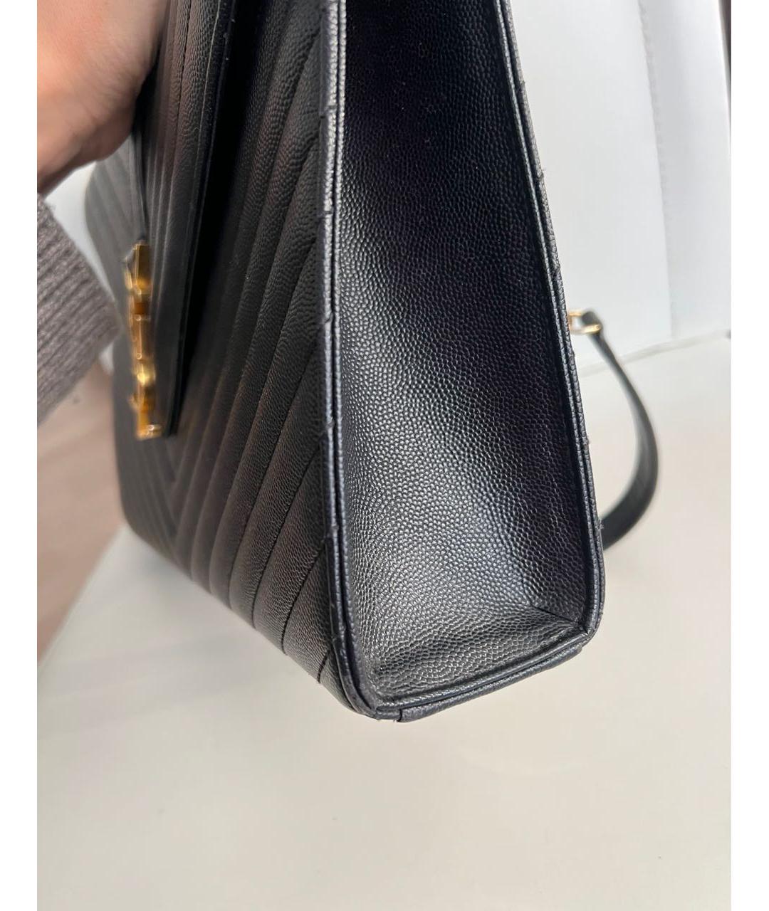 SAINT LAURENT Черная кожаная сумка через плечо, фото 6