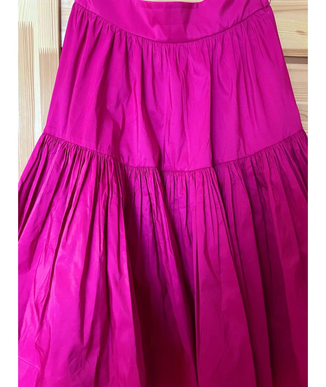 CAROLINA HERRERA Фуксия полиэстеровая юбка миди, фото 3