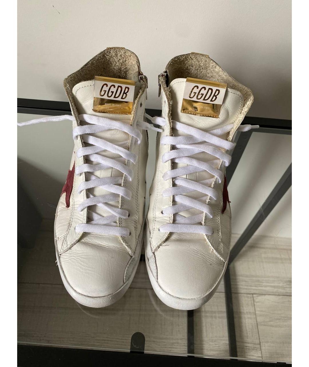 GOLDEN GOOSE DELUXE BRAND Белые кожаные кроссовки, фото 6