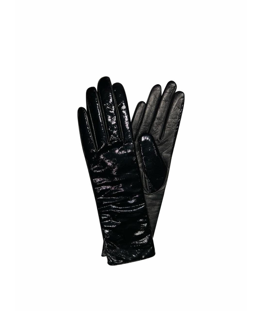 MARC CAIN Черные кожаные перчатки, фото 1