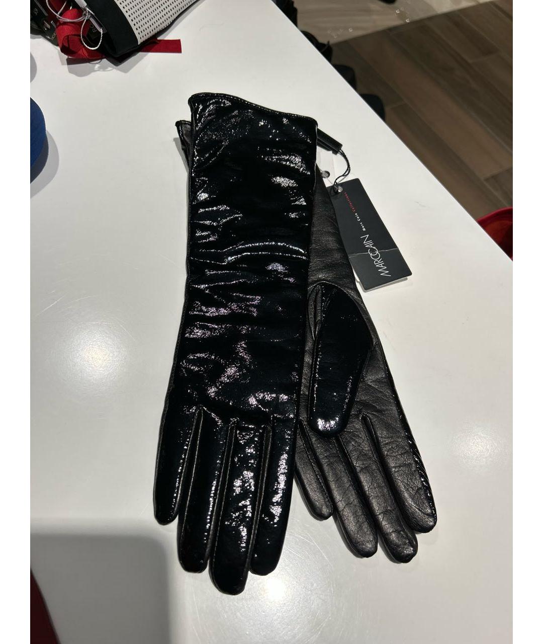 MARC CAIN Черные кожаные перчатки, фото 5