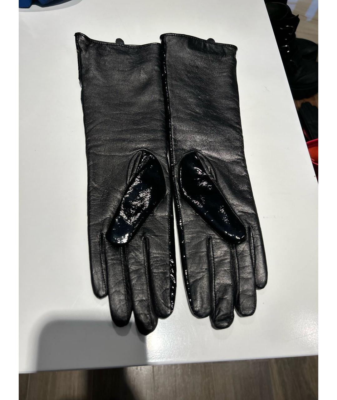 MARC CAIN Черные кожаные перчатки, фото 2