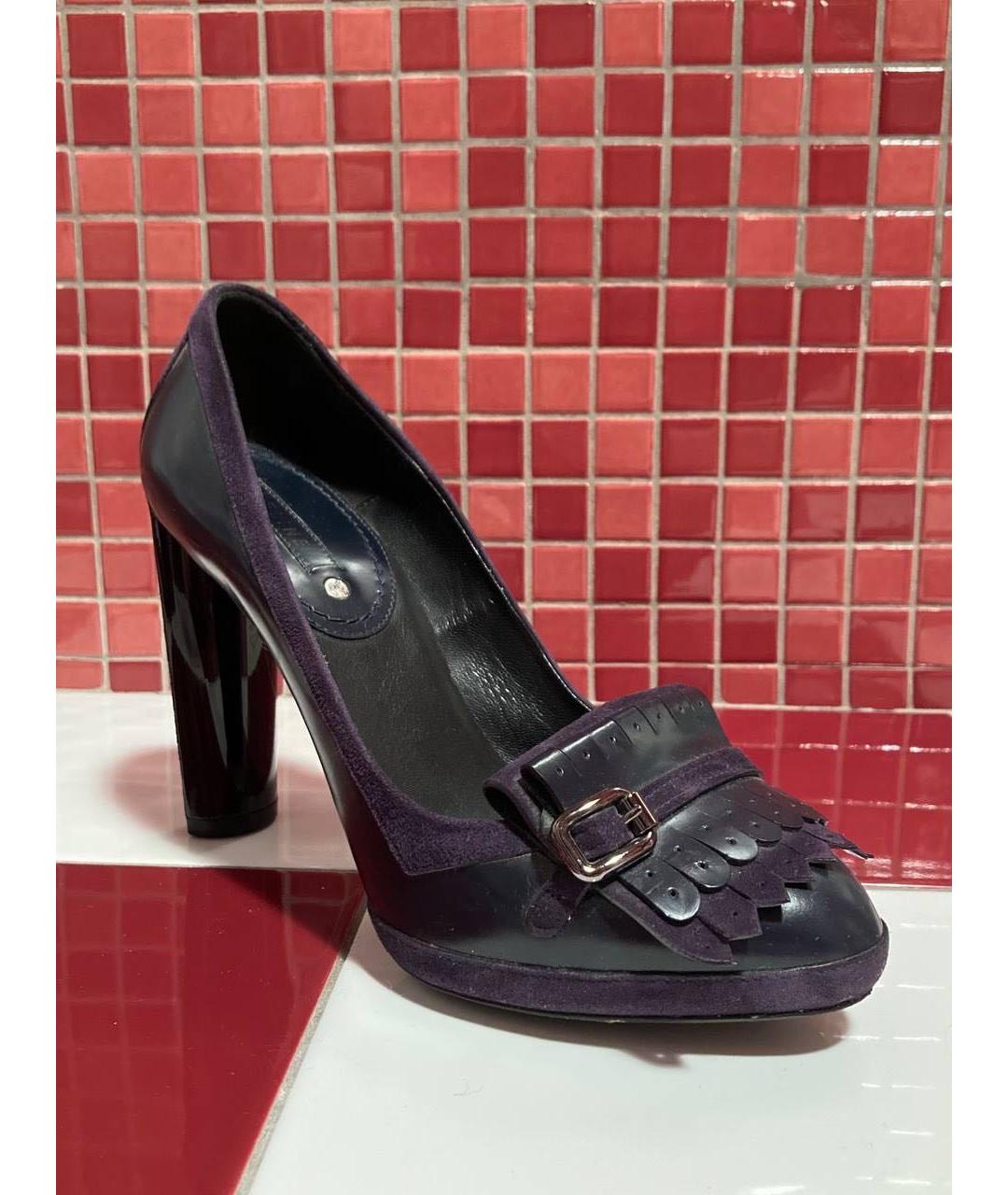 CELINE Фиолетовые кожаные туфли, фото 3