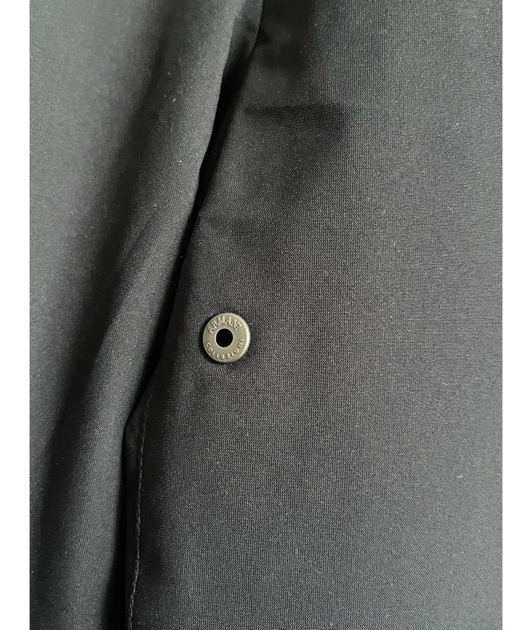 ARMANI COLLEZIONI Темно-синяя полиэстеровая куртка, фото 5