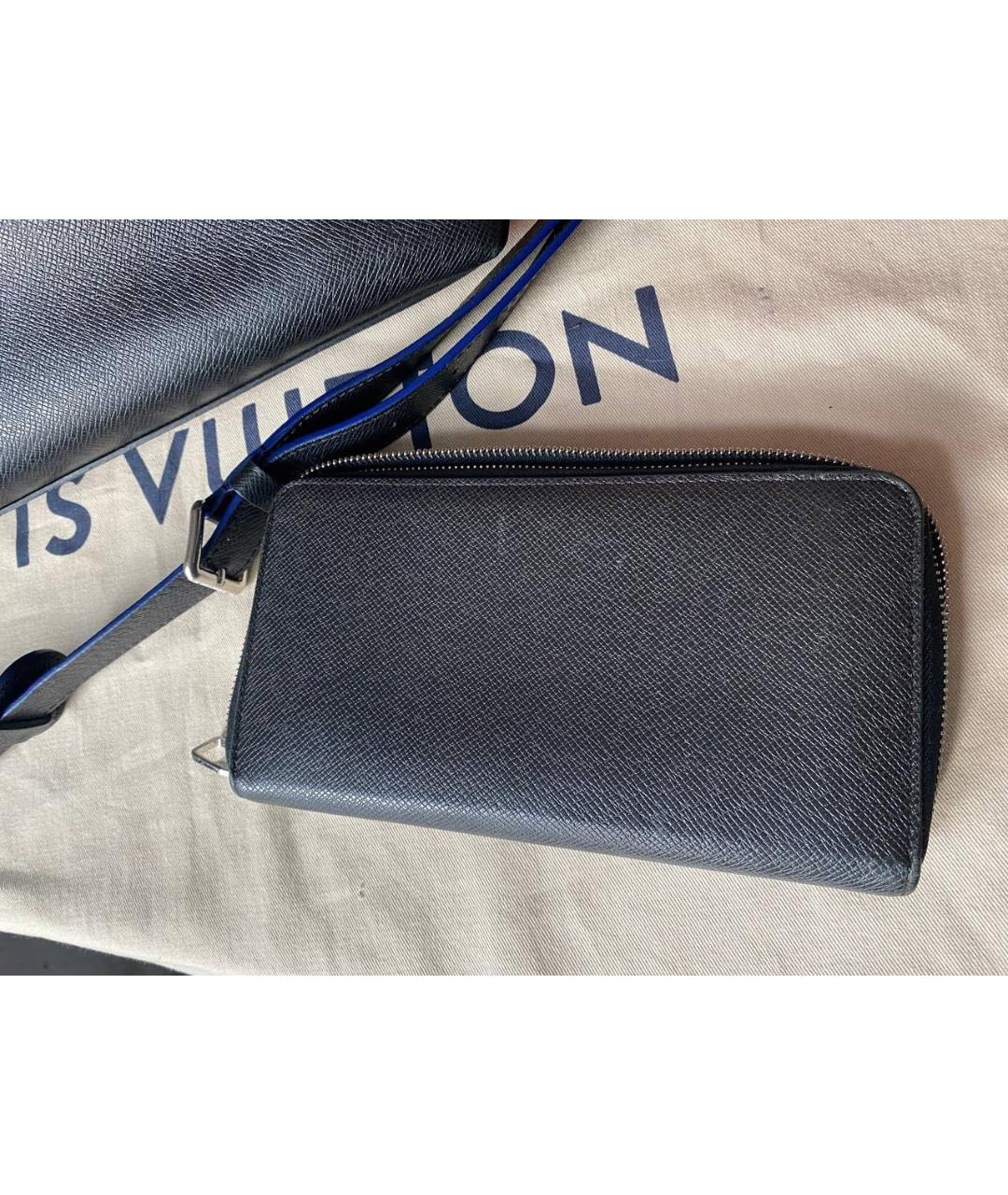 LOUIS VUITTON PRE-OWNED Черный кожаный кошелек, фото 3