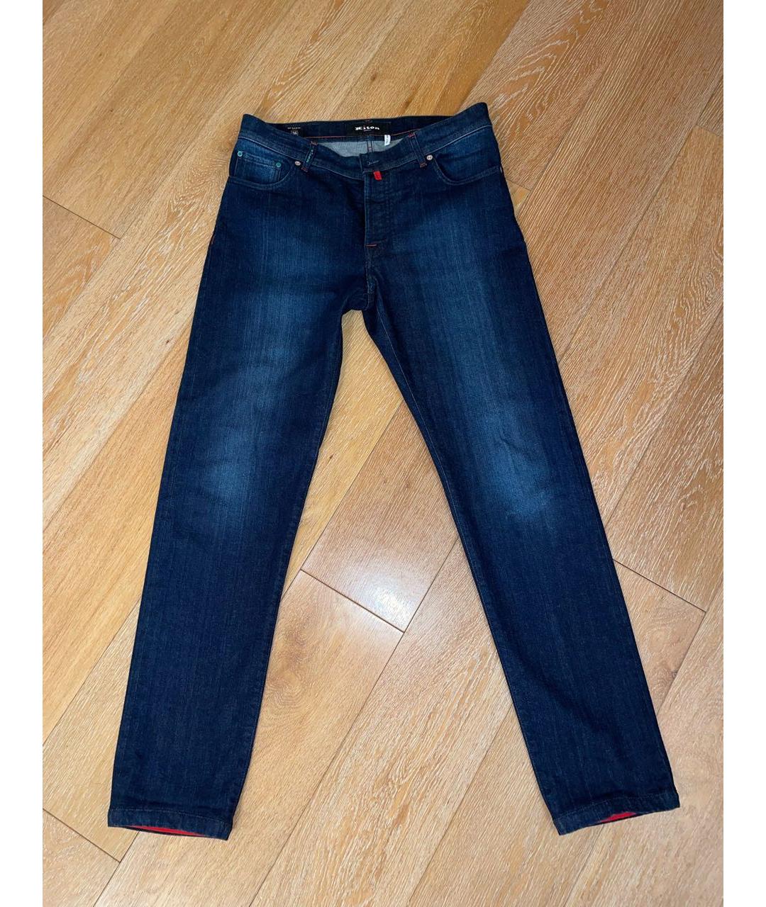 KITON Темно-синие джинсы, фото 8
