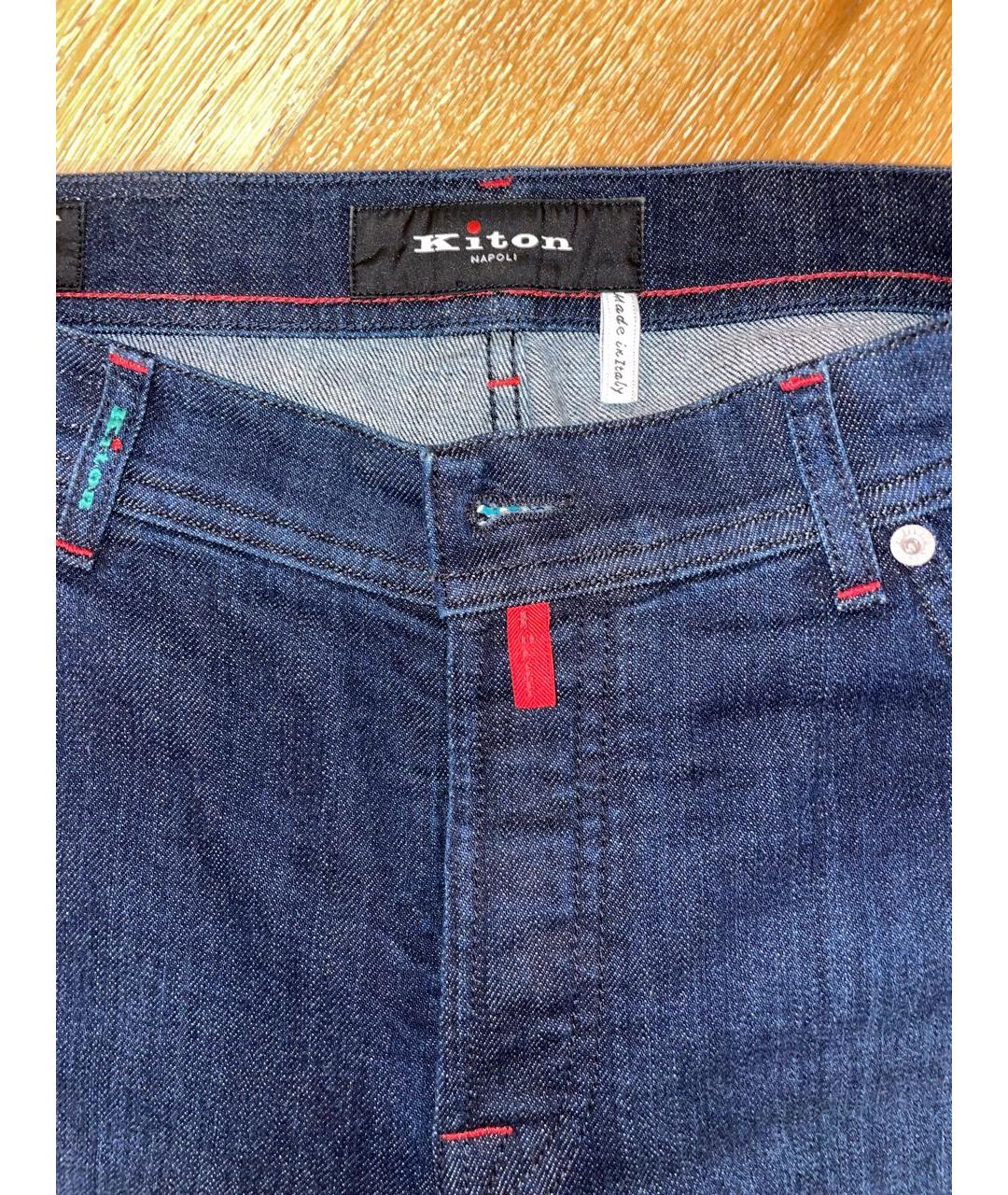 KITON Темно-синие джинсы, фото 3