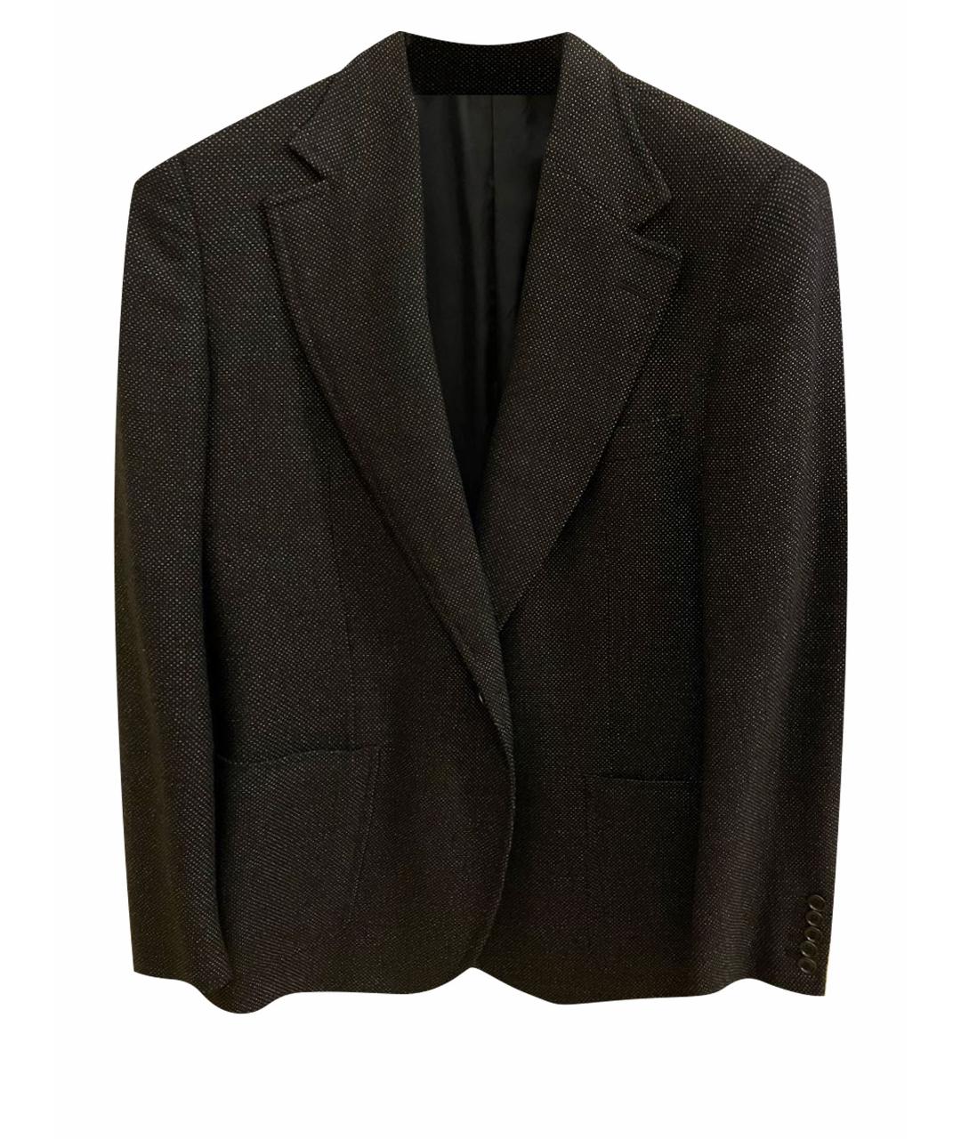 GUCCI Черный шерстяной пиджак, фото 1