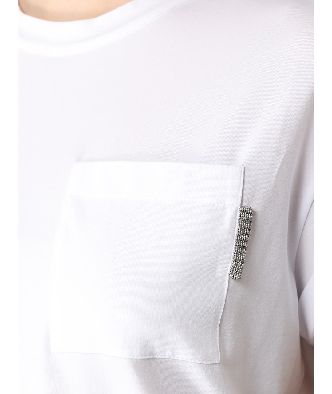 BRUNELLO CUCINELLI Белая футболка, фото 5