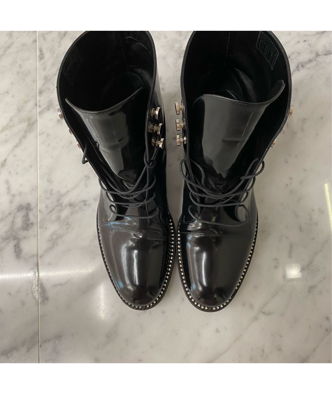 CHRISTIAN DIOR PRE-OWNED Черные ботинки из лакированной кожи, фото 3